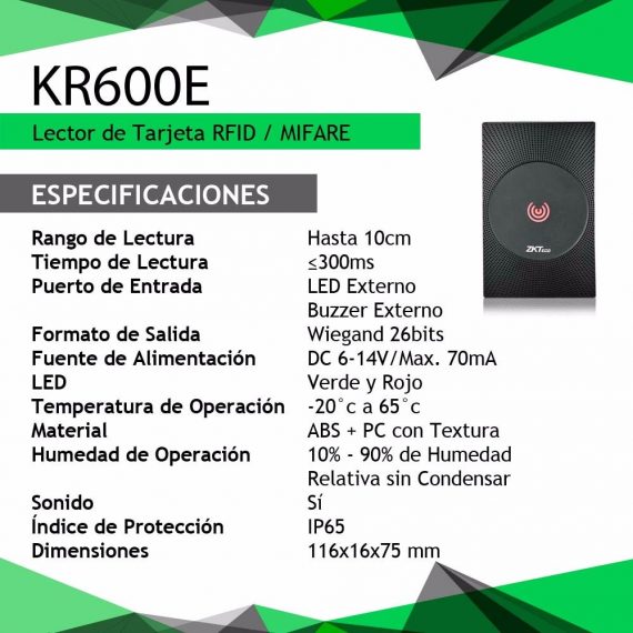 ZKTECO KR600E 2